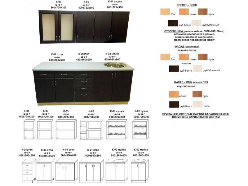 кухонный гарнитур прямой в Казани