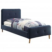 кровать button tufted flannelette navy 140х200 в Казани