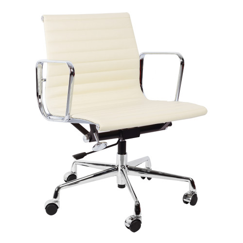 кресло eames style кремовая кожа в Казани