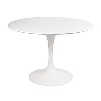 стол eero saarinen style tulip table mdf d100 глянцевый белый в Казани