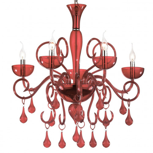 подвесная люстра ideal lux lilly sp5 rosso в Казани