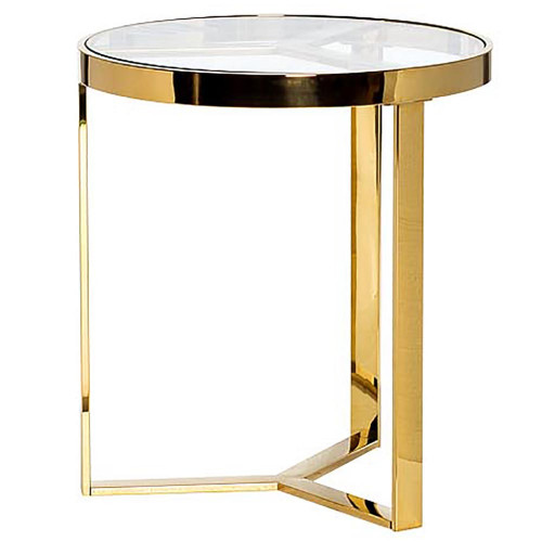 стол журнальный bridge gold 50*55см золотой в Казани