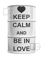 декоративная бочка keep calm and be in love m в Казани