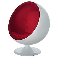 кресло-шар eero ball chair бело-красное в Казани