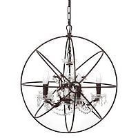 люстра foucault's orb crystal (60*55*50) коричневая в Казани