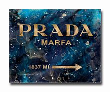 постер prada mafia на синем в золотом a4 в Казани