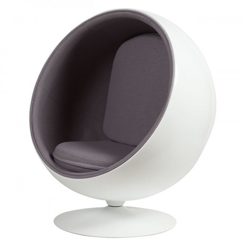 кресло eero ball chair серое в Казани