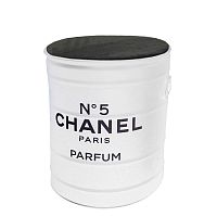 декоративная бочка- пуф chanel №5 white m в Казани