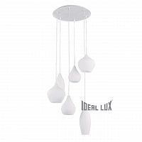 подвесная люстра ideal lux soft sp6 bianco в Казани