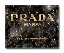 постер prada mafia на чёрном в золотом a3 в Казани