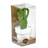 ножницы cactus с держателем, белые с зеленым в Казани