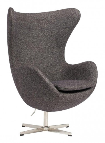 кресло egg chair кашемир серое в Казани