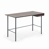 стол mahon desk ореховый шпон, mdf матовый графит в Казани