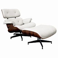 кресло lounge chair & ottoman белое в Казани