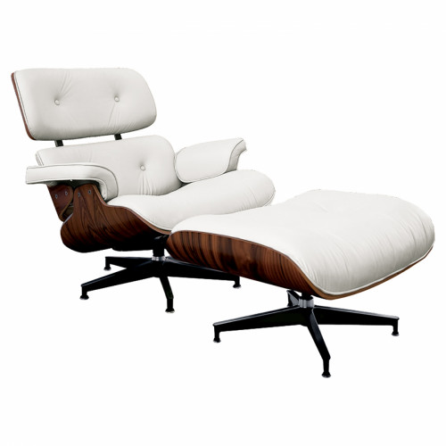 кресло lounge chair & ottoman белое в Казани