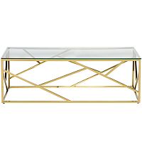 стол журнальный h-bridge gold 120*60*40см золотой в Казани