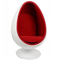 кресло ovalia egg style chair красное в Казани