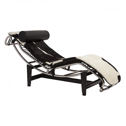 шезлонг chaise longue lc4 черно-белый в Казани