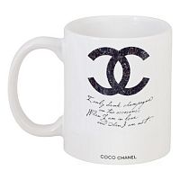 кружка с рисунком drink champagne. coco chanel в Казани