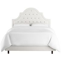 кровать двуспальная 180х200 белая с каретной стяжкой harvey tufted white в Казани