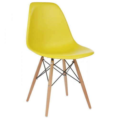 стул деревянный eames pc-015 yellow в Казани