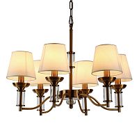 люстра walters 6 от delight collection прозрачная/бежевая/латунь в Казани