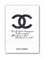 постер drink champagne. coco chanel а3 в Казани