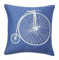 подушка с ретро-велосипедом retro bicycle blue в Казани