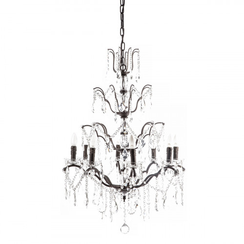 люстра maria theresa grande 8 lamps чёрная, прозрачная в Казани
