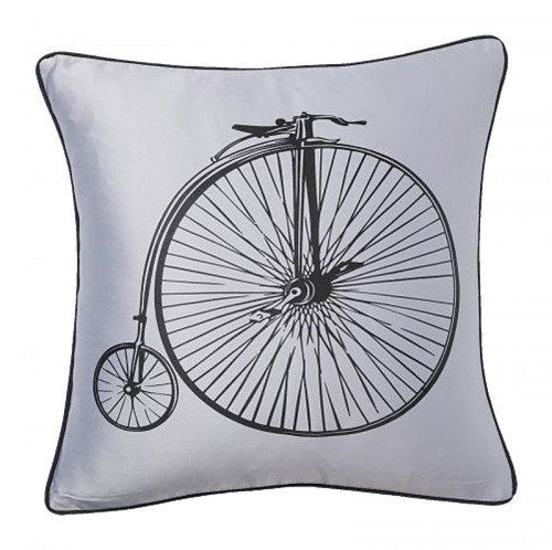 подушка с ретро-велосипедом retro bicycle grey в Казани