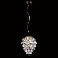 подвесной светильник crystal lux charme sp3+3 led gold/transparent в Казани