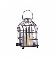 подсвечник-фонарь металлический клетка bird in cage ii, 22 см в Казани