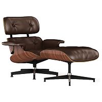 кресло lounge chair & ottoman коричневое в Казани