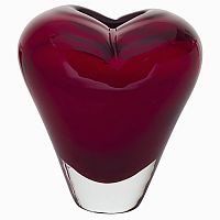 ваза стеклянная (красная) heart 12*9*13 в Казани