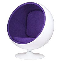 кресло eero ball chair бело-фиолетовое в Казани