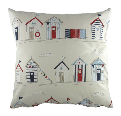 подушка с принтом beach huts blue в Казани
