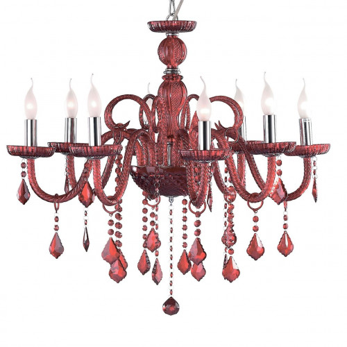 подвесная люстра ideal lux giudecca sp8 rosso в Казани