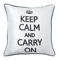 подушка с надписью keep calm and carry on в Казани