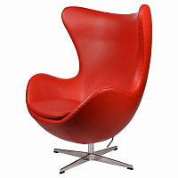 кресло arne jacobsen style egg chair красное в Казани