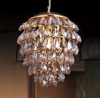 подвесной светильник crystal lux charme sp3+3 led gold/amber в Казани