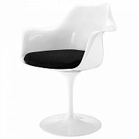 стул eero saarinen style tulip armchair черная подушка в Казани