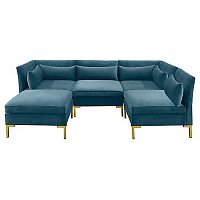 диван zara sectional угловой синий в Казани