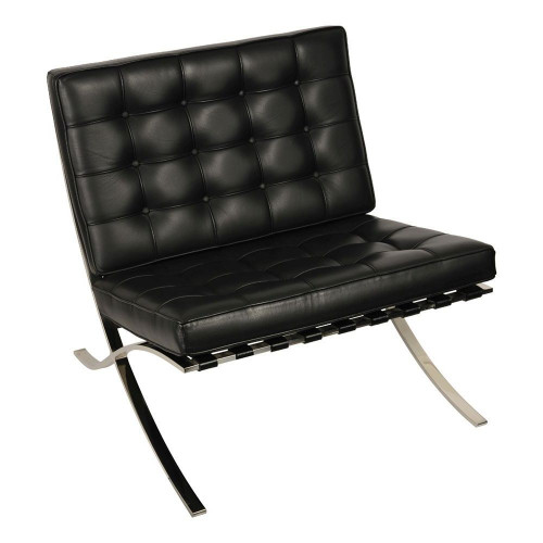 кресло barcelona style chair черное в Казани