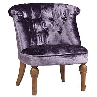 кресло sophie tufted slipper chair вельвет фиолетовое в Казани