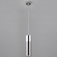 подвесной светильник eurosvet double topper 50135/1 led хром/черный жемчуг в Казани