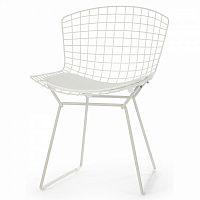 стул bertoia side кожаный standart белый в Казани