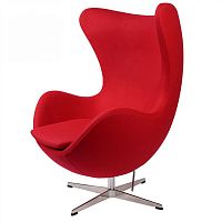 кресло arne jacobsen style egg chair красная шерсть в Казани