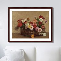 картина: panier de zinnias, 1856г. в Казани