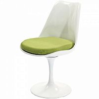 стул eero saarinen style tulip chair зеленая подушка в Казани