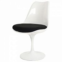 стул eero saarinen style tulip chair черная подушка в Казани